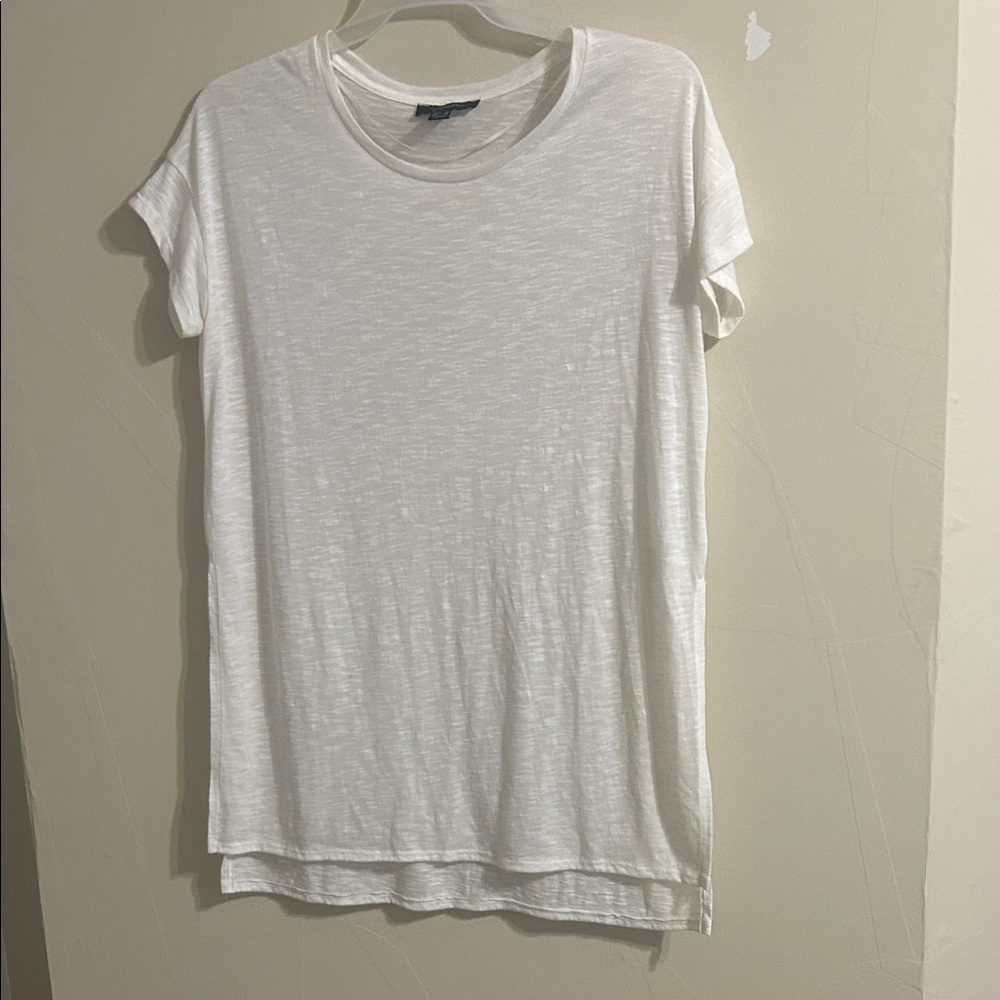 Atmosphere White Short Sleeve Slub Crew Tee